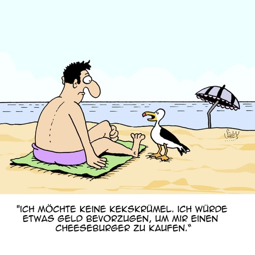 Cartoon: Am Strand (medium) by Karsten Schley tagged reisen,urlaub,tourismus,tiere,strand,meer,ferien,möwen,reisen,urlaub,tourismus,tiere,strand,meer,ferien,möwen