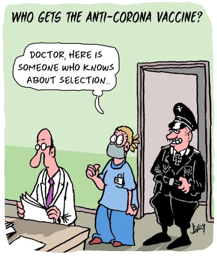 Cartoon: Anti-Corona Vaccine (medium) by Karsten Schley tagged coronavirus,vaccine,health,medicine,doctors,politics,social,issues,coronavirus,vaccine,health,medicine,doctors,politics,social,issues