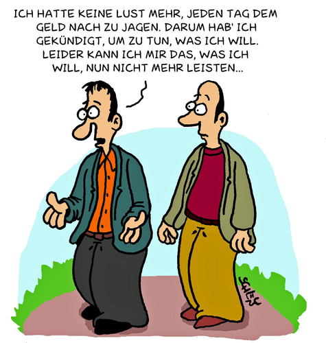 Cartoon: Aussteiger (medium) by Karsten Schley tagged jobs,geld,wirtschaft,business,arbeit,arbeitnehmer,leistung,leistungsgesellschaft,aussteiger,arbeitslosigkeit,jobs,geld,wirtschaft,business,arbeit,arbeitnehmer,leistung,leistungsgesellschaft,aussteiger,arbeitslosigkeit