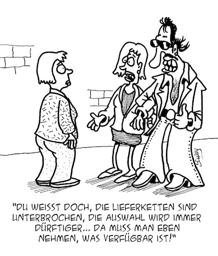 Cartoon: Auswahl (medium) by Karsten Schley tagged lieferketten,märkte,verfügbarkeit,auswahl,verbraucher,wirtschaft,politik,geldpolitik,leitzins,beziehungen,männer,frauen,gesellschaft,lieferketten,märkte,verfügbarkeit,auswahl,verbraucher,wirtschaft,politik,geldpolitik,leitzins,beziehungen,männer,frauen,gesellschaft