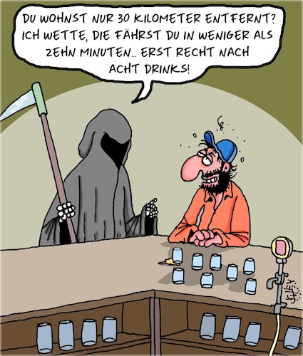 Cartoon: Besoffen (medium) by Karsten Schley tagged alkohol,saufen,autos,straßenverkehr,unfälle,tod,kriminalität,kneipen,bars,pubs,gesellschaft,alkohol,saufen,autos,straßenverkehr,unfälle,tod,kriminalität,kneipen,bars,pubs,gesellschaft