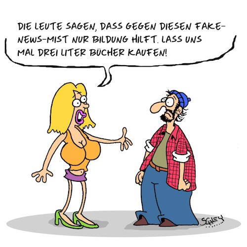 Cartoon: Bildung (medium) by Karsten Schley tagged bildung,jugend,medien,bücher,literatur,nachrichten,fake,universitäten,schule,bildung,jugend,medien,bücher,literatur,nachrichten,fake,universitäten,schule