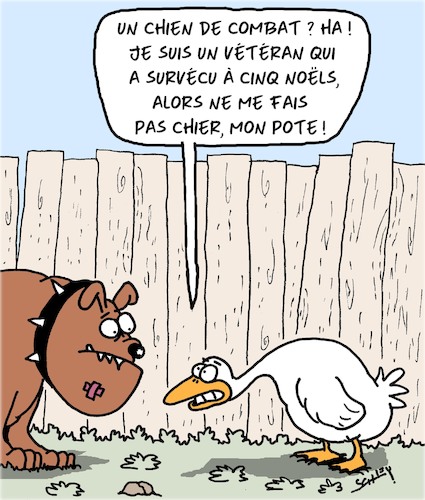 Chien de Combat von Karsten Schley | Philosophie Cartoon | TOONPOOL