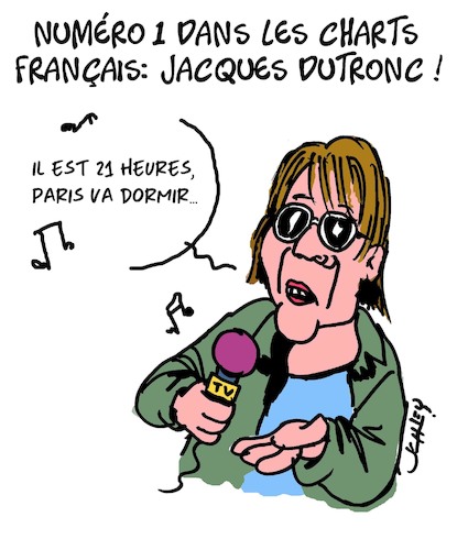 Cartoon: Couvre-Feu (medium) by Karsten Schley tagged musique,covid19,france,sante,societe,charts,jacques,dutronc,politique,musique,covid19,france,sante,societe,charts,jacques,dutronc,politique