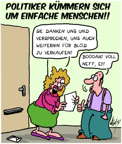 Cartoon: Dank an die Politiker! (medium) by Karsten Schley tagged politik,politiker,wähler,parteien,demokratie,vetternwirtschaft,wirtschaftskriminalität,selbstbedienung,geld,steuern,gesellschaft,politik,politiker,wähler,parteien,demokratie,vetternwirtschaft,wirtschaftskriminalität,selbstbedienung,geld,steuern,gesellschaft