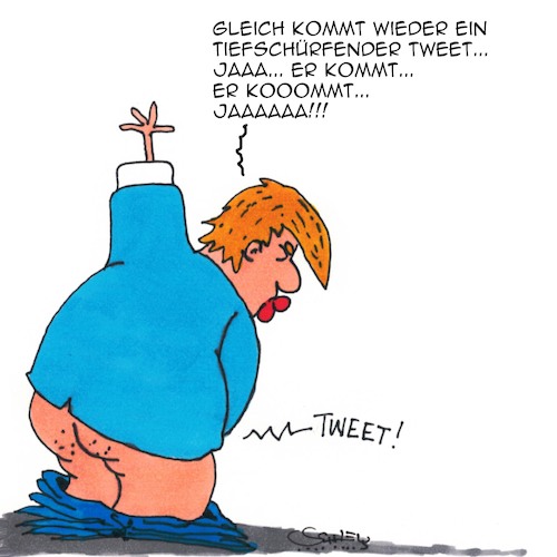 Cartoon: Der Dummvogel zwitschert... (medium) by Karsten Schley tagged trump,twitter,tweets,usa,politik,präsidentschaft,republikaner,demokraten,russland,medien,trump,twitter,tweets,usa,politik,präsidentschaft,republikaner,demokraten,russland,medien