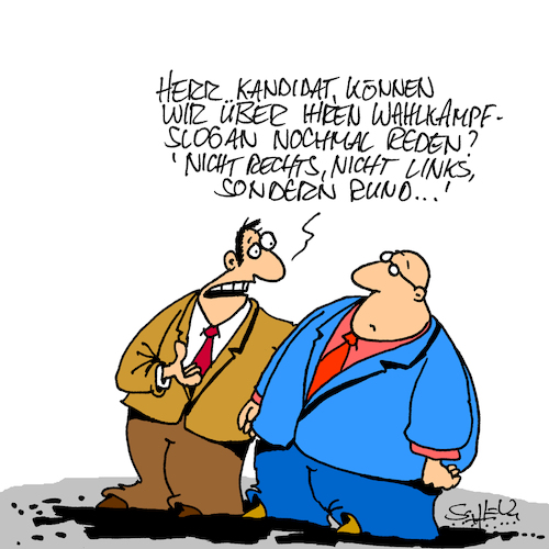 Cartoon: Der Kandidat (medium) by Karsten Schley tagged wahlen,wahlkampf,slogans,kandidaten,rechts,links,liberal,politik,gesellschaft,europa,wahlen,wahlkampf,slogans,kandidaten,rechts,links,liberal,politik,gesellschaft,europa