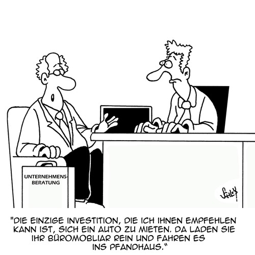 Cartoon: Der ultimative Rat (medium) by Karsten Schley tagged beratung,unternehmensberatung,wirtschaft,business,unternehmensberater,geld,investitionen,beratung,unternehmensberatung,wirtschaft,business,unternehmensberater,geld,investitionen