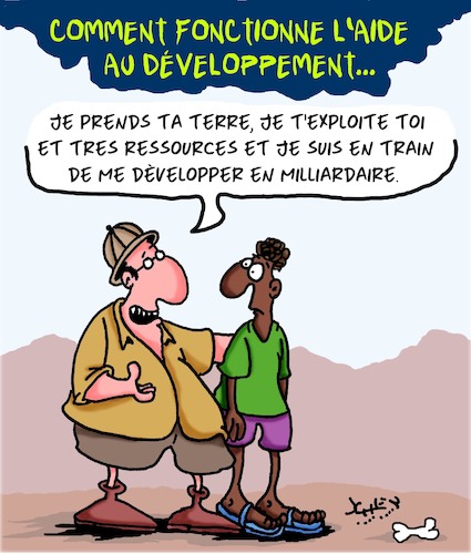 Cartoon: Developpement (medium) by Karsten Schley tagged exploitation,europe,afrique,politique,developpement,pauvrete,exploitation,europe,afrique,politique,developpement,pauvrete