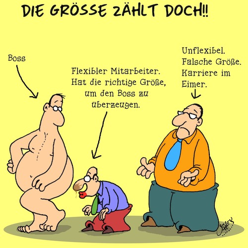 Cartoon: Die Größe zählt DOCH! (medium) by Karsten Schley tagged karriere,büro,business,arbeit,arbeitgeber,arbeitnehmer,gesellschaft,unterwürfigkeit,industrie,größe,karriere,büro,business,arbeit,arbeitgeber,arbeitnehmer,gesellschaft,unterwürfigkeit,industrie,größe