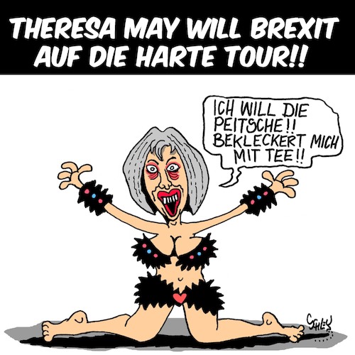 Cartoon: Die Härte... (medium) by Karsten Schley tagged theresa,may,brexit,uk,europa,politik,eu,verhandlungen,wirtschaft,märkte,business,theresa,may,brexit,uk,europa,politik,eu,verhandlungen,wirtschaft,märkte,business