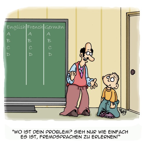 Cartoon: Du lernst für das Leben! (medium) by Karsten Schley tagged schule,schüler,lehrer,lernen,fremdsprachen,ausbildung,kommunikation,schule,schüler,lehrer,lernen,fremdsprachen,ausbildung,kommunikation