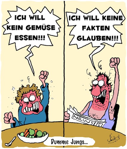 Cartoon: Dumm gelaufen... (medium) by Karsten Schley tagged fake,news,faktenleugnung,medien,besorgt,bildung,ernährung,gemüse,gesellschaft,europa,politik,deutschland,fake,news,faktenleugnung,medien,besorgt,bildung,ernährung,gemüse,gesellschaft,europa,politik,deutschland