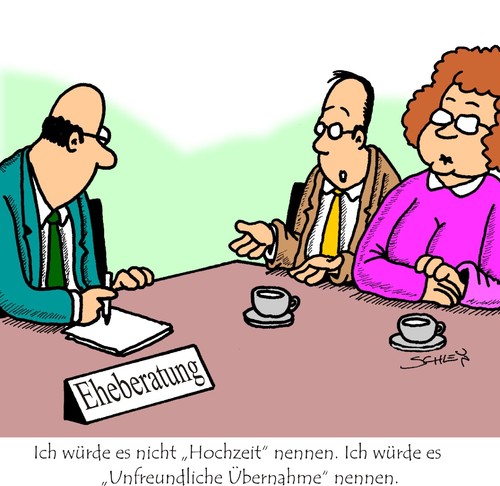 Cartoon: Eheberatung (medium) by Karsten Schley tagged wirtschaft,liebe,ehe,männer,frauen,beziehungen,wirtschaft,liebe,ehe,männer,frauen,beziehungen,partnerschaft