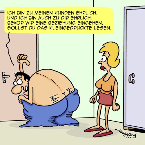 Cartoon: Ehrlich (medium) by Karsten Schley tagged männer,frauen,liebe,beziehungen,dating,ehrlichkeit,verkäufer,marketing,kleingedrucktes,männer,frauen,liebe,beziehungen,dating,ehrlichkeit,verkäufer,marketing,kleingedrucktes