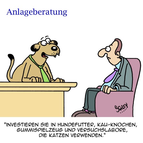 Cartoon: Eine sichere Anlage! (medium) by Karsten Schley tagged geld,investitionen,geldanlage,wirtschaft,business,spekulation,aktien,tiere,hunde,tierversuche,katzen,geld,investitionen,geldanlage,wirtschaft,business,spekulation,aktien,tiere,hunde,tierversuche,katzen