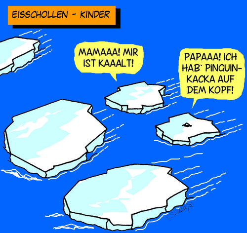 Cartoon: Eis (medium) by Karsten Schley tagged kinder,eltern,jugend,umwelt,eis,klima,kinder,eltern,jugend,umwelt,eis,klima