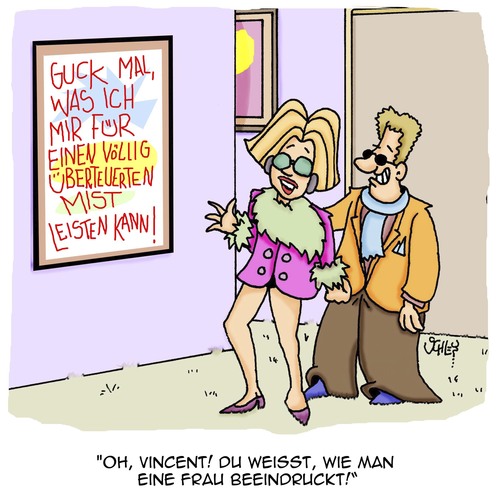 Cartoon: ER weiß was Frauen wünschen! (medium) by Karsten Schley tagged männer,frauen,liebe,dating,beziehungen,geld,kunst,reichtum,männer,frauen,liebe,dating,beziehungen,geld,kunst,reichtum