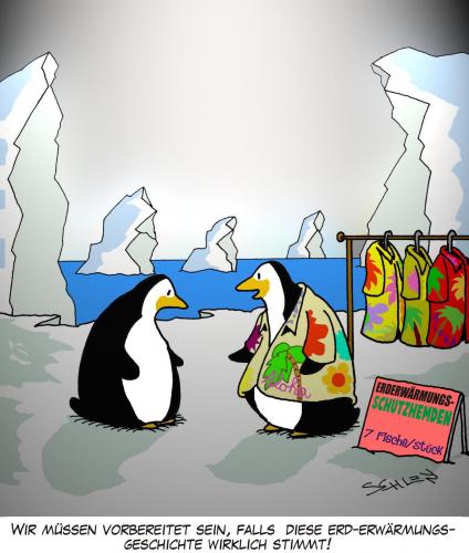 Cartoon: Erderwärmungs - Schutzhemden (medium) by Karsten Schley tagged natur,tiere,globale,erwärmung,klima