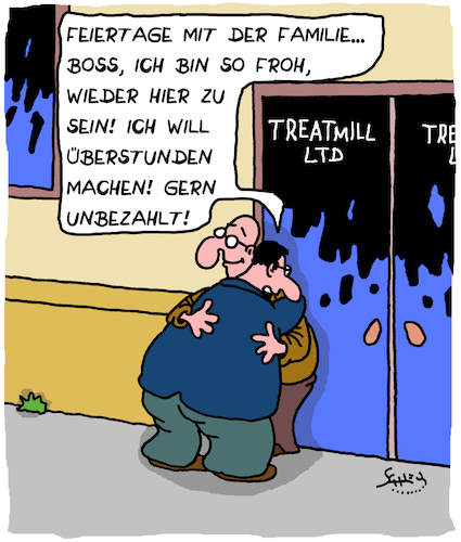 Cartoon: Feiertage (medium) by Karsten Schley tagged feiertage,familie,arbeit,arbeitgeber,arbeitnehmer,stress,erholung,überstunden,wirtschaft,business,büro,gesellschaft,feiertage,familie,arbeit,arbeitgeber,arbeitnehmer,stress,erholung,überstunden,wirtschaft,business,büro,gesellschaft