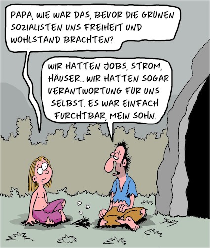 Cartoon: Freiheit! (medium) by Karsten Schley tagged politik,sozialismus,wahlen,grüne,freiheit,demokratie,wohlstand,zukunft,gesellschaft,deutschland,politik,sozialismus,wahlen,grüne,freiheit,demokratie,wohlstand,zukunft,gesellschaft,deutschland