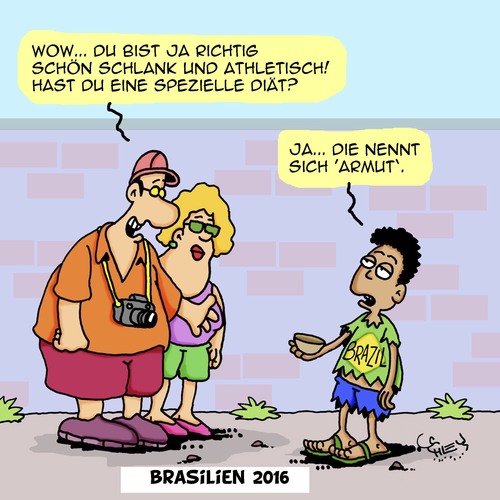 Cartoon: Freut euch auf Olympia!! (medium) by Karsten Schley tagged olympia,brasilien,politik,sport,armut,wirtschaft,soziales,kapitalismus,business,gesellschaft,olympia,brasilien,politik,sport,armut,wirtschaft,soziales,kapitalismus,business,gesellschaft