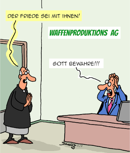 Cartoon: Frieden (medium) by Karsten Schley tagged frieden,krieg,politik,aggression,russland,ukraine,religion,realität,waffen,waffenhersteller,rüstung,medien,verteidigung,gesellschaft,frieden,krieg,politik,aggression,russland,ukraine,religion,realität,waffen,waffenhersteller,rüstung,medien,verteidigung,gesellschaft