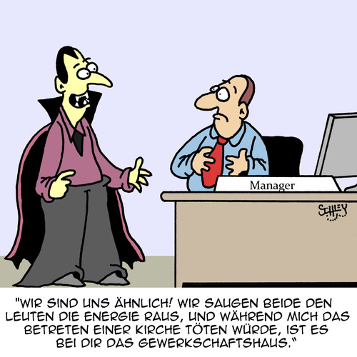 Cartoon: Ganz ähnlich (medium) by Karsten Schley tagged horror,vampire,gewerkschaften,mitarbeiter,wirtschaft,business,jobs,management,arbeitnehmer,arbeitgeber,arbeit,arbeit,arbeitgeber,arbeitnehmer,management,jobs,business,wirtschaft,mitarbeiter,gewerkschaften,vampire,horror