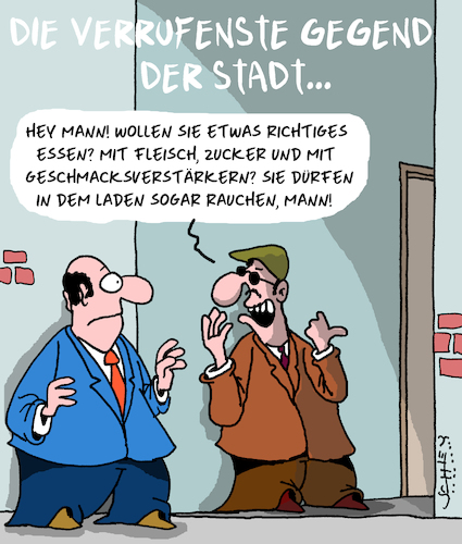 Cartoon: Ganz finster... (medium) by Karsten Schley tagged illegalität,städte,soziale,brennpunkte,schwarzhandel,gesundheit,ernährung,ernährungsmoden,modediktatur,gesellschaft,deutschland,europa,illegalität,städte,soziale,brennpunkte,schwarzhandel,gesundheit,ernährung,ernährungsmoden,modediktatur,gesellschaft,deutschland,europa