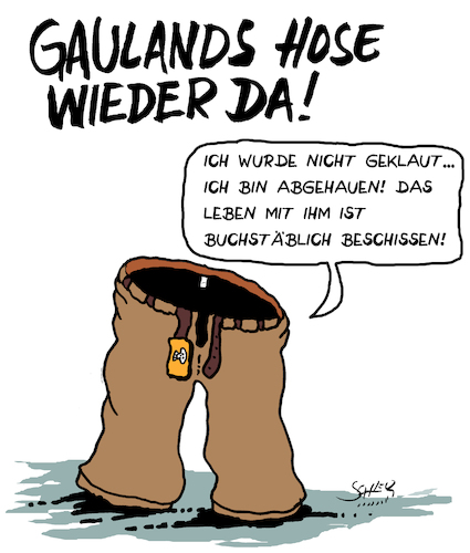 Cartoon: Gaulands Hose (medium) by Karsten Schley tagged gauland,afd,vogelschiss,neonazis,rechtsextremismus,kleidung,rassismus,nationalismus,politik,gesellschaft,deutschland,gauland,afd,vogelschiss,neonazis,rechtsextremismus,kleidung,rassismus,nationalismus,politik,gesellschaft,deutschland