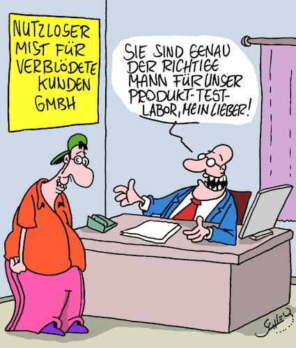 Cartoon: Genau richtig (medium) by Karsten Schley tagged industrie,produktion,produktentwicklung,marketing,verkauf,kapitalismus,gewinne,wirtschaft,business,arbeitgeber,arbeitnehmer,industrie,produktion,produktentwicklung,marketing,verkauf,kapitalismus,gewinne,wirtschaft,business,arbeitgeber,arbeitnehmer