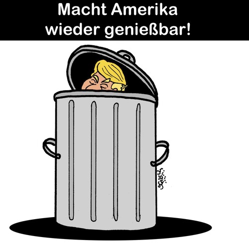 Cartoon: Genießbar (medium) by Karsten Schley tagged politik,politiker,usa,wahlkampf,trump,demokratie,rassismus,nationalismus,faschismus,skandale,pleiten,steuerbetrug,kriminalität,politik,politiker,usa,wahlkampf,trump,demokratie,rassismus,nationalismus,faschismus,skandale,pleiten,steuerbetrug,kriminalität