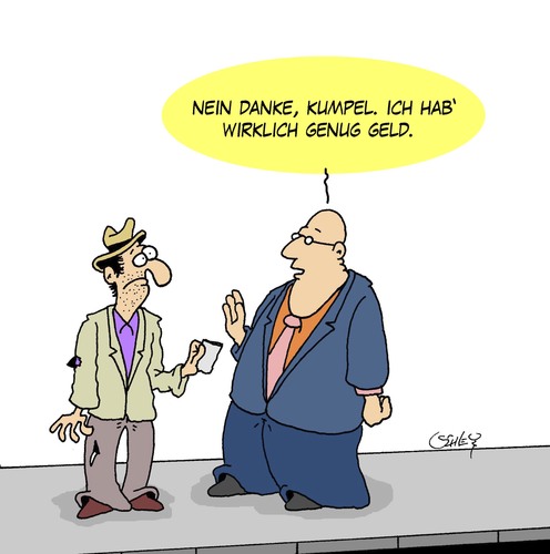 Cartoon: Genug (medium) by Karsten Schley tagged geld,armut,reichtum,gesellschaft,soziales,arbeitslosigkeit,wirtschaft,wirtschaftskrise,geld,armut,reichtum,gesellschaft,soziales,arbeitslosigkeit,wirtschaft,wirtschaftskrise