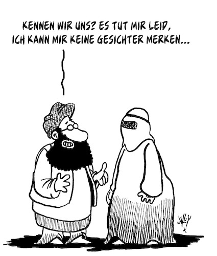 Cartoon: Gesichter (medium) by Karsten Schley tagged frauen,männer,taliban,religion,afghanistan,islam,terrorismus,gesellschaft,frauen,männer,taliban,religion,afghanistan,islam,terrorismus,gesellschaft