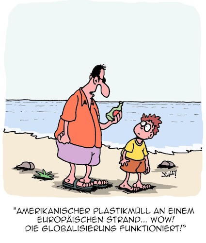 Cartoon: Globalisierung! (medium) by Karsten Schley tagged globalisierung,plastikmüll,umweltzerstörung,wirtschaft,business,industrie,natur,mikroplastik,gesellschaft,globalisierung,plastikmüll,umweltzerstörung,wirtschaft,business,industrie,natur,mikroplastik,gesellschaft