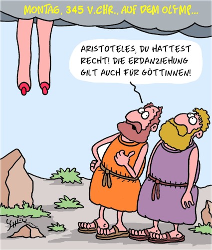 Göttinnen des Olymp von Karsten Schley | Philosophie Cartoon | TOONPOOL