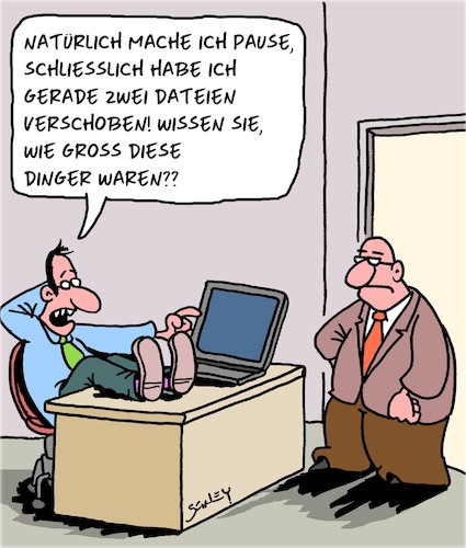 Cartoon: GROSS! (medium) by Karsten Schley tagged büro,angestellte,computer,technik,karriere,dateien,arbeit,arbeitgeber,arbeitnehmer,wirtschaft,industrie,pausen,jobs,büro,angestellte,computer,technik,karriere,dateien,arbeit,arbeitgeber,arbeitnehmer,wirtschaft,industrie,pausen,jobs