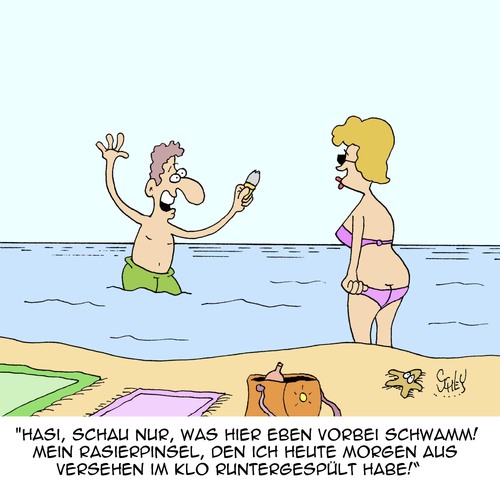 Cartoon: Guck maaaal!!! (medium) by Karsten Schley tagged urlaub,meer,wasser,ozean,strand,sonne,ferien,tourismus,hygiene,sauberkeit,umweltverschmutzung,meeresverschmutzung,abwässer,recycling,urlaub,meer,wasser,ozean,strand,sonne,ferien,tourismus,hygiene,sauberkeit,umweltverschmutzung,meeresverschmutzung,abwässer,recycling