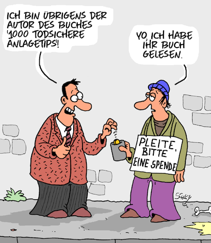 Cartoon: Gutes Buch! (medium) by Karsten Schley tagged bücher,geld,investmenttips,anlageberatung,business,ratgeber,wirtschaft,betrug,gesellschaft,bücher,geld,investmenttips,anlageberatung,business,ratgeber,wirtschaft,betrug,gesellschaft