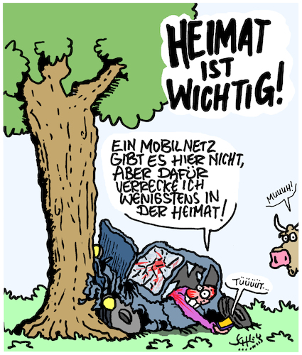 Cartoon: Heimat... (medium) by Karsten Schley tagged regierung,politik,heimatministerium,glasfasernetze,mobilnetze,internet,wichtigkeit,seehofer,prioritäten,groko,gesellschaft,deutschland,regierung,politik,heimatministerium,glasfasernetze,mobilnetze,internet,wichtigkeit,seehofer,prioritäten,groko,gesellschaft,deutschland