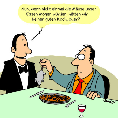 Im Restaurant von Karsten Schley | Wirtschaft Cartoon ...