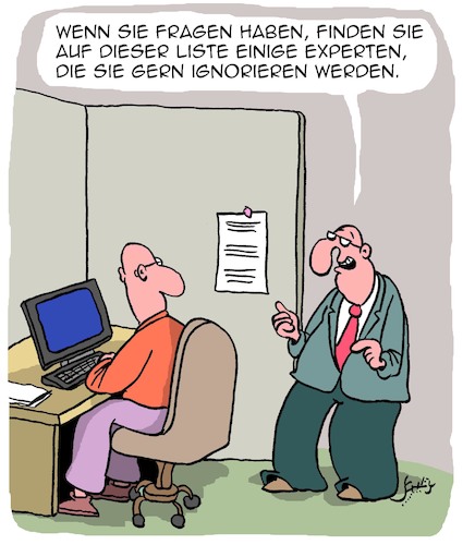 Cartoon: Irgendwelche Fragen?? (medium) by Karsten Schley tagged büro,experten,arbeit,business,wirtschaft,jobs,arbeitgeber,arbeitnehmer,kompetenz,gesellschaft,büro,experten,arbeit,business,wirtschaft,jobs,arbeitgeber,arbeitnehmer,kompetenz,gesellschaft