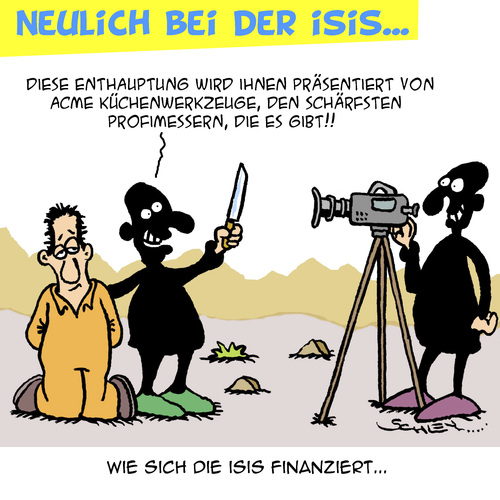 Cartoon: Isis - Finanzkonzept (medium) by Karsten Schley tagged isis,terror,finanzierungskonzept,geld,religion,islam,werbung,marketing,isis,terror,finanzierungskonzept,geld,religion,islam,werbung,marketing