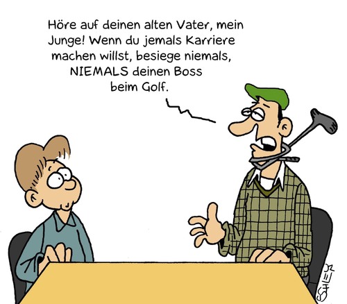 Cartoon: Karriere (medium) by Karsten Schley tagged arbeit,arbeitgeber,arbeitnehmer,karriere,vorgesetzte,beruf,job,wirtschaft,business,gesellschaft,sport,golf,arbeit,arbeitgeber,arbeitnehmer,karriere,vorgesetzte,job,beruf,wirtschaft,golf,sport,gesellschaft