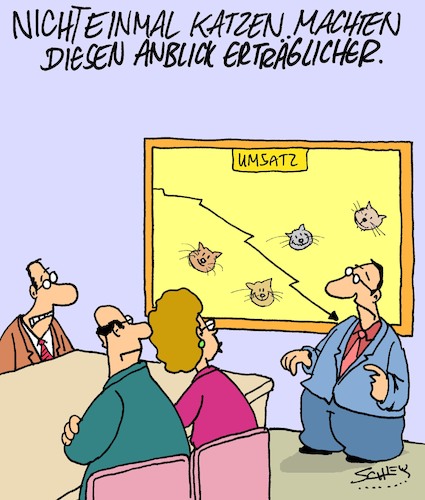 Cartoon: Katzen (medium) by Karsten Schley tagged katzen,wirtschaft,business,umsatz,geld,kapitalismus,gewinne,märkte,marketing,absatz,verkauf,manager,katzen,wirtschaft,business,umsatz,geld,kapitalismus,gewinne,märkte,marketing,absatz,verkauf,manager