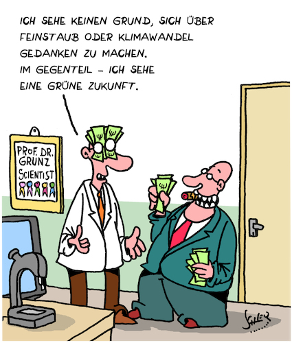 Cartoon: Kein Grund (medium) by Karsten Schley tagged bestechlichkeit,korruption,geld,kapitalismus,umweltzerstörung,feinstaub,klimawandel,wissenschaft,industrie,lobbyismus,politik,gesellschaft,bestechlichkeit,korruption,geld,kapitalismus,umweltzerstörung,feinstaub,klimawandel,wissenschaft,industrie,lobbyismus,politik,gesellschaft