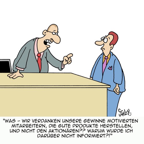 Cartoon: Keine Ahnung! (medium) by Karsten Schley tagged wirtschaft,arbeit,arbeitgeber,arbeitnehmer,motivation,geld,profit,umsatz,aktien,aktionäre,information,wirtschaft,arbeit,arbeitgeber,arbeitnehmer,motivation,geld,profit,umsatz,aktien,aktionäre,information