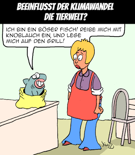 Cartoon: Klimawandel und Tierwelt (medium) by Karsten Schley tagged natur,klima,klimawandel,tiere,medien,umwelt,politik,gesellschaft,natur,klima,klimawandel,tiere,medien,umwelt,politik,gesellschaft