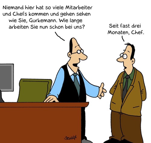 Cartoon: Kommen und gehen (medium) by Karsten Schley tagged arbeit,arbeitgeber,arbeitnehmer,jobs,dienstjubiläum,fluktuation,corporate,identity,arbeit,arbeitgeber,arbeitnehmer,jobs,dienstjubiläum,fluktuation