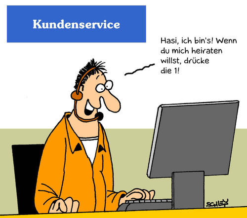 Cartoon: Kundenservice (medium) by Karsten Schley tagged service,beziehungen,liebe,kundenservice,wirtschaft,gesellschaft,mann,frau,ehe,heiraten,service,beziehungen,liebe,kundenservice,wirtschaft,gesellschaft,mann,frau,heiraten,ehe